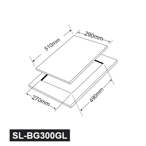 Built in BBQ Grill Drawing SL BG300GL